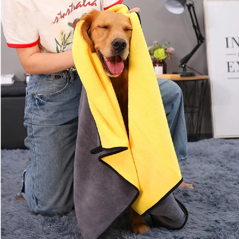 ®TOWEL PRO |  ( 140 x 70 ס״מ ) מגבת מיקרופייבר לכלבים - סופגת במיוחד